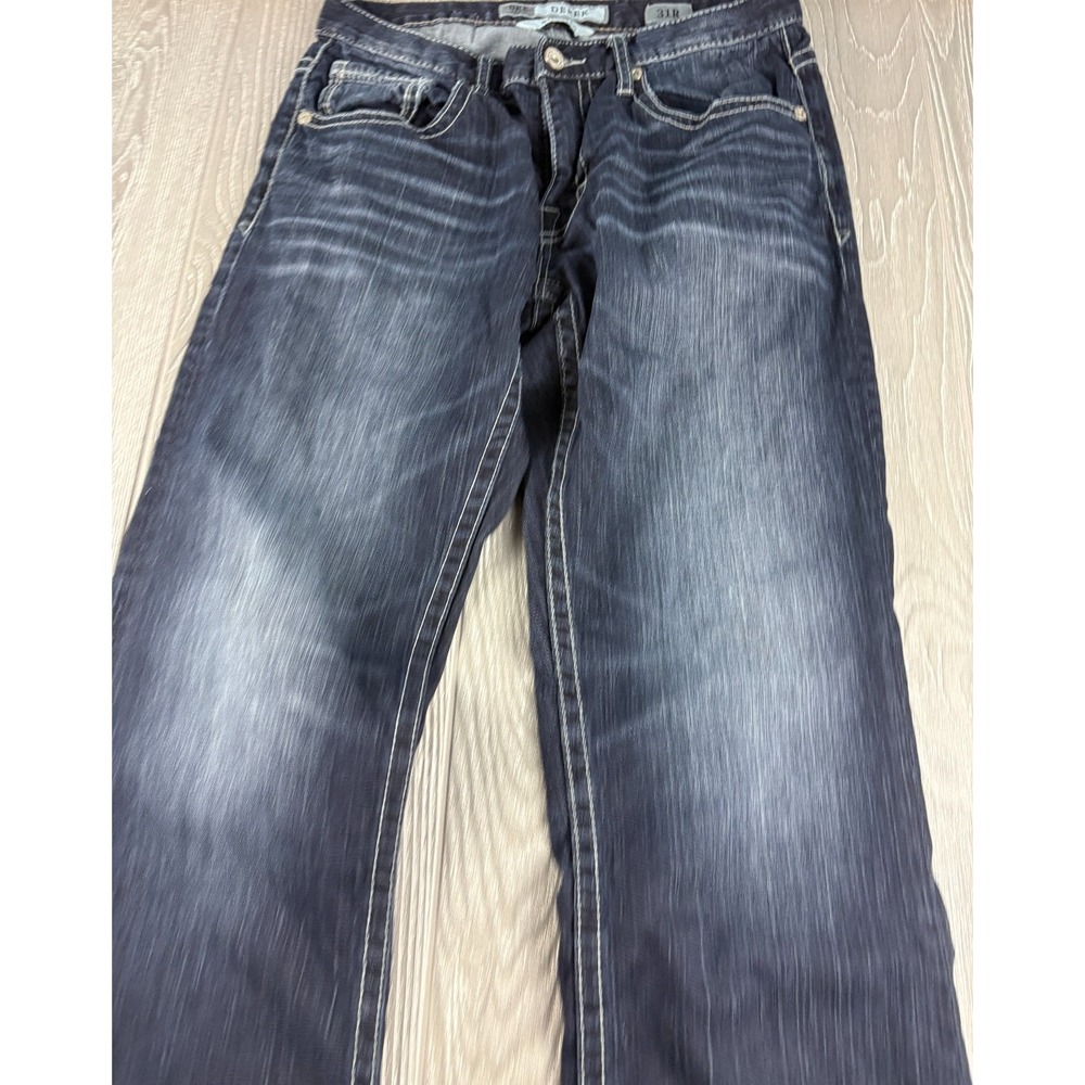 BKE Derek Jeans Mens 31R Straight Leg Dark Wash Denim Blue 31x32 - Picture 2 of 11